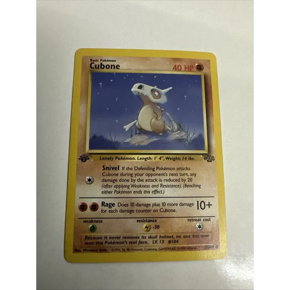 Cubone - 50/64 - Pokemon Jungle 1st Edition Card WOTC LP
